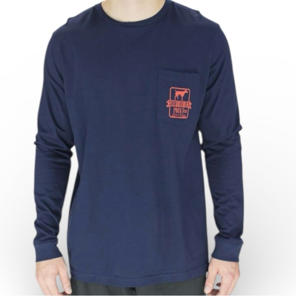 Southern Point Navy Blue Long Sleeve Men's Shirt Size XXL